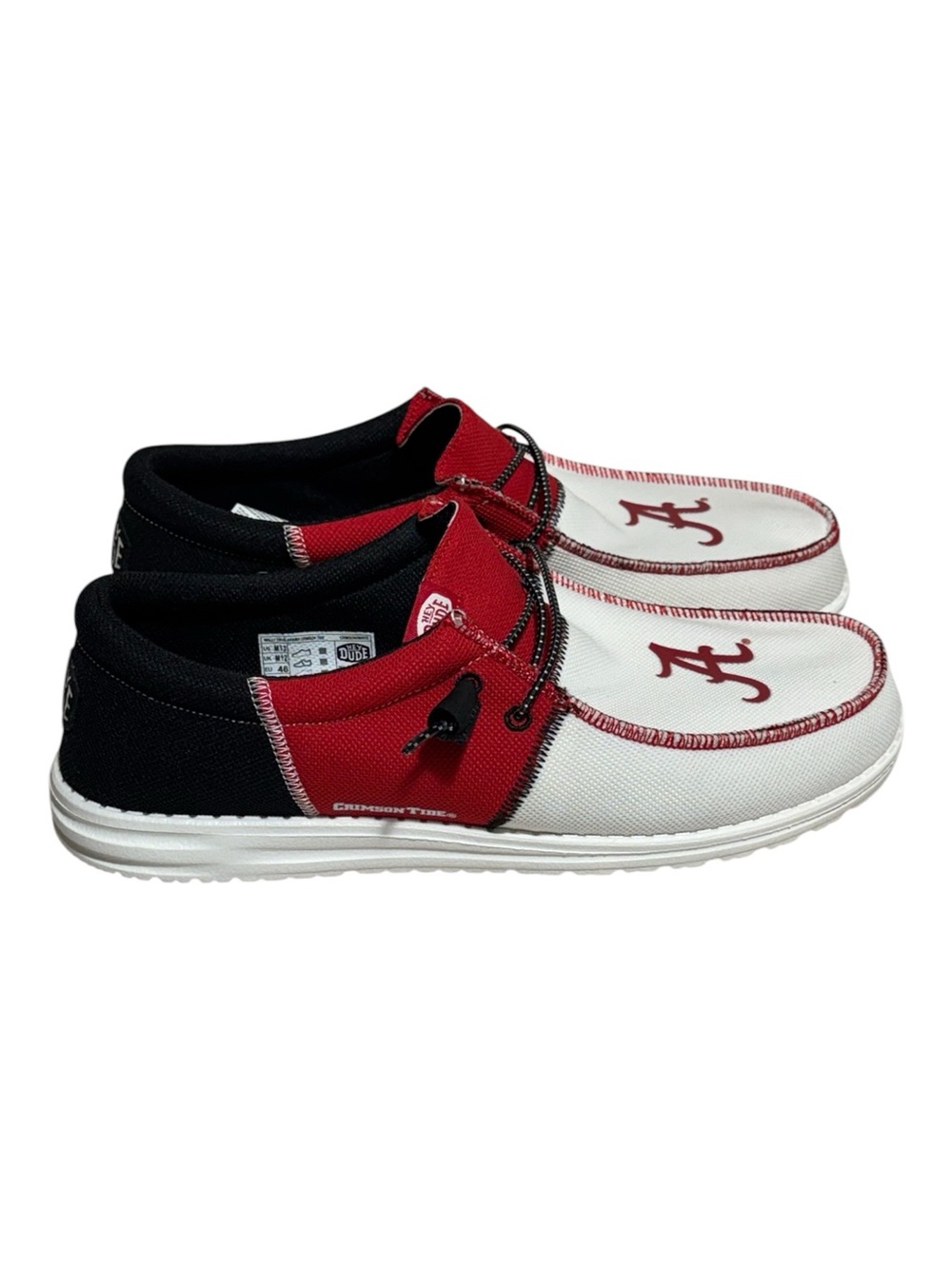 HEYDUDE Wally Tri NCAA Alabama Crimson Tide Men's Casual Slip On Shoes Sz 13